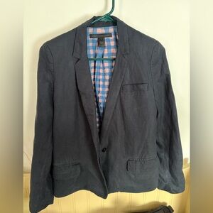 Marc By Marc Jacobs navy Blue and Pink Checkered Lining Blazer women’s size 4